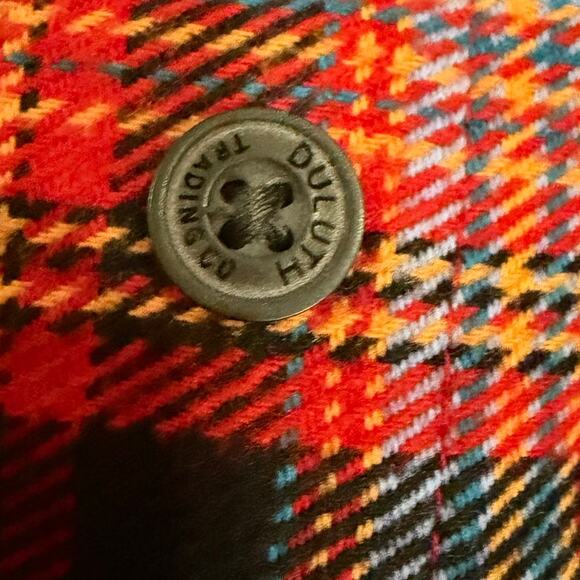 Duluth Trading Company red white plaid flannel Christmas holiday winter sz XS - Picture 5 of 9